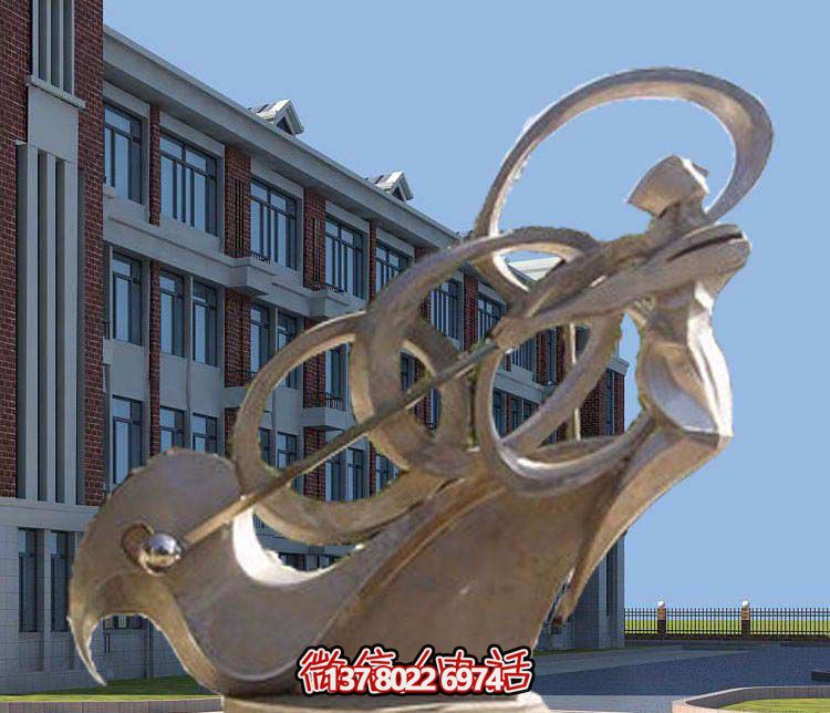 不銹鋼抽象高爾夫球雕塑，點綴景區(qū)園林