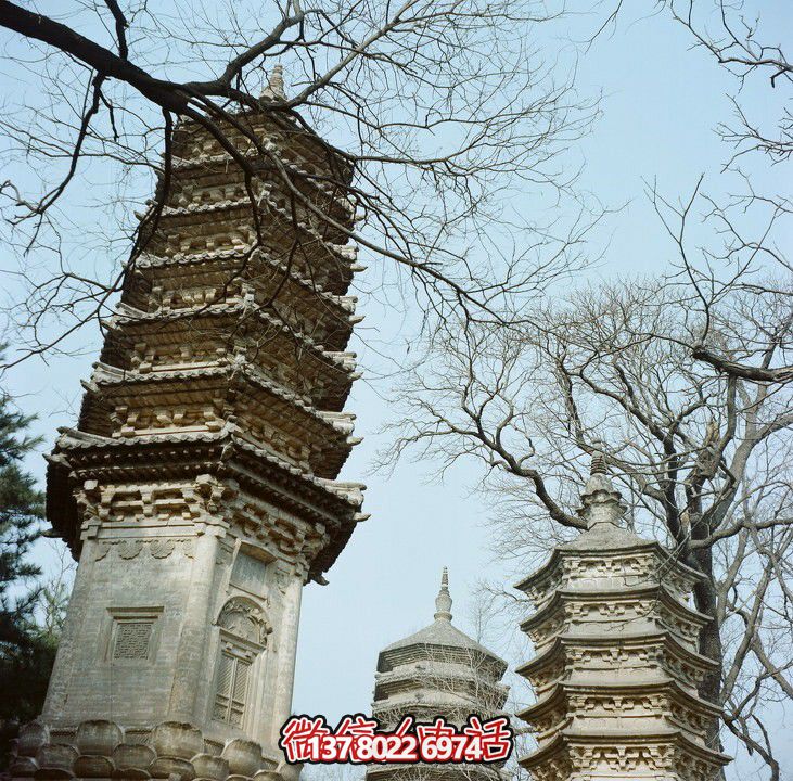 仿古石雕舍利塔，傳承古老文化