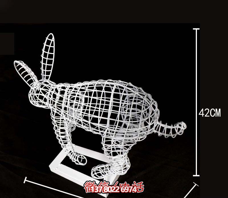 鏤空不銹鋼兔子雕塑，為您的室內(nèi)裝飾添彩