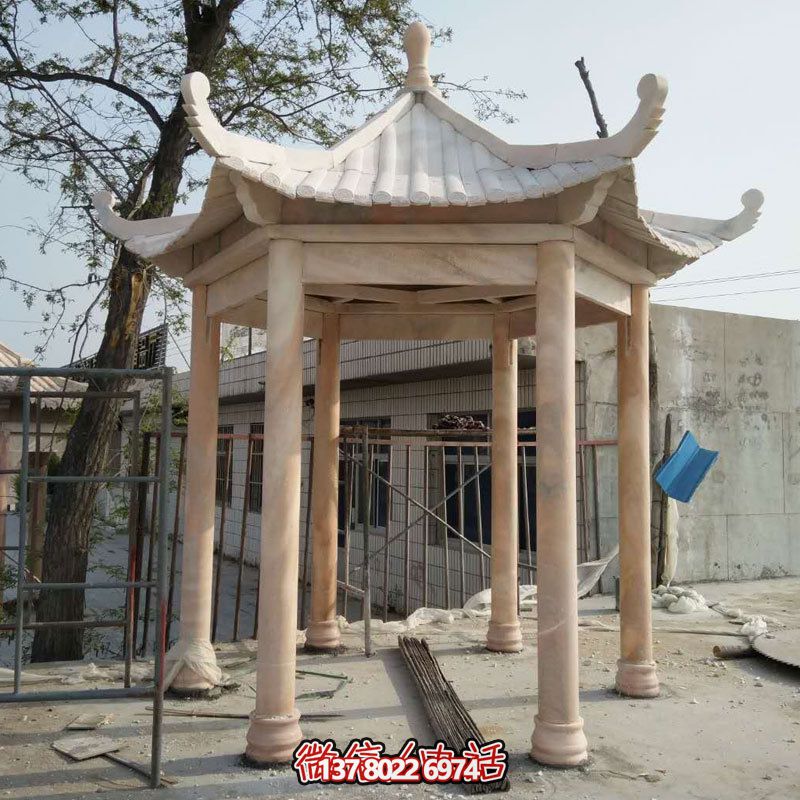 大理石休閑涼亭，美化庭院陽臺