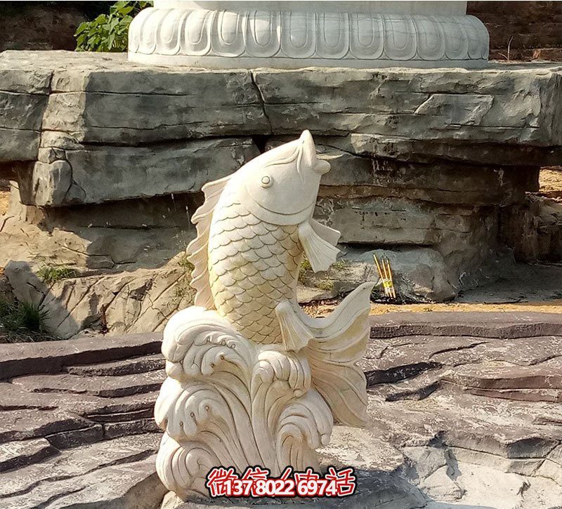 漢白玉石雕塑，點綴公園景觀，增添創(chuàng)意噴水裝置