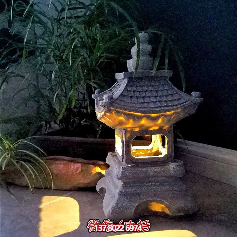 日式風落地宮燈，創意裝飾庭院室內擺件