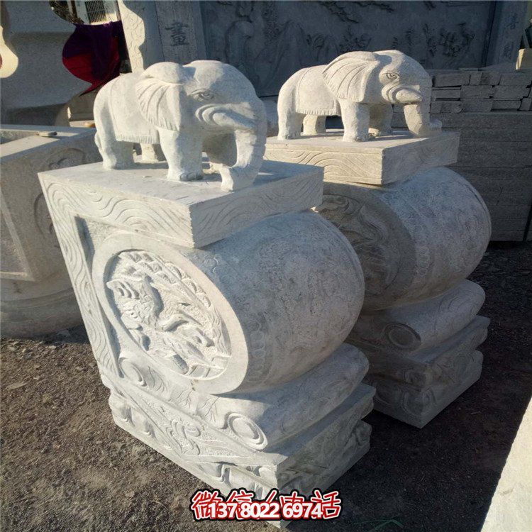 大理石石雕抱鼓，為您的園林庭院門口點綴美觀