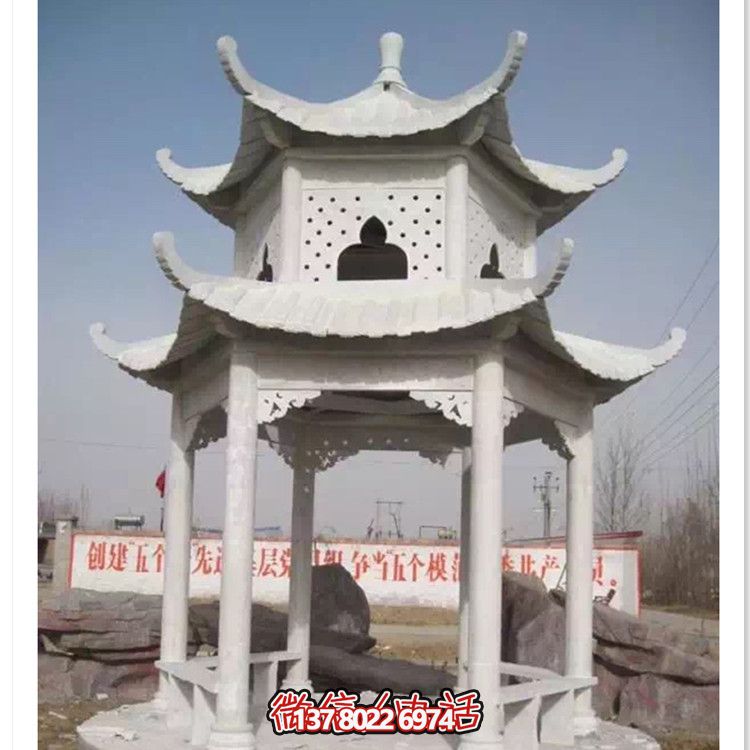 舒適寧靜的大理石涼亭，完美滿足休息需求