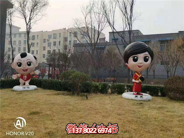 藝術(shù)玻璃鋼雕塑，點(diǎn)綴美麗園林景觀