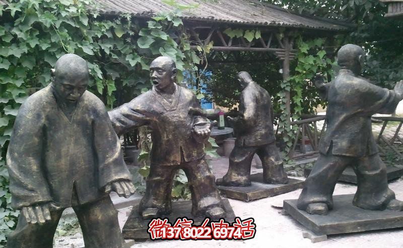 玻璃鋼雕塑景觀，為廣場(chǎng)練功夫人注入靈動(dòng)之物