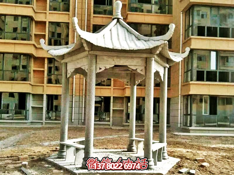 仿古建筑涼亭，為小區、公園、草坪提供休息雕塑美化