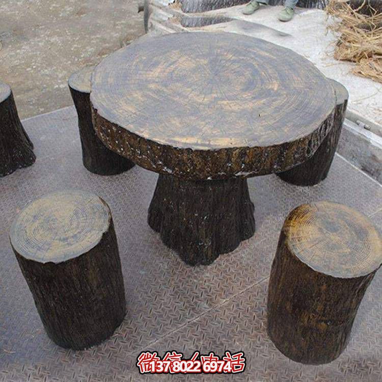 玻璃鋼樹木仿真凳子，為公園戶外空間提供美觀休閑