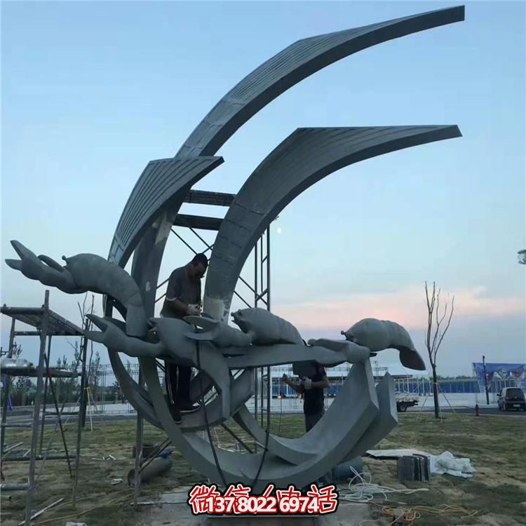 不銹鋼創意景觀雕塑，點亮綠色戶外廣場園林