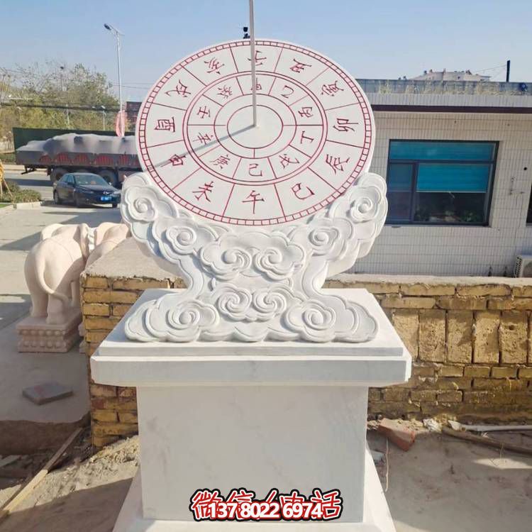 古典石雕計時器擺件，傳承校園文化