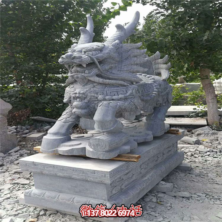 戶(hù)外園林大型景觀麒麟雕塑