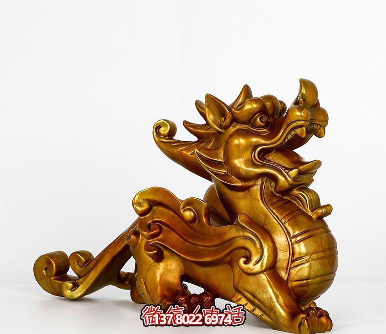 室內創(chuàng)意不銹鋼噴金烤漆招財貔貅雕塑