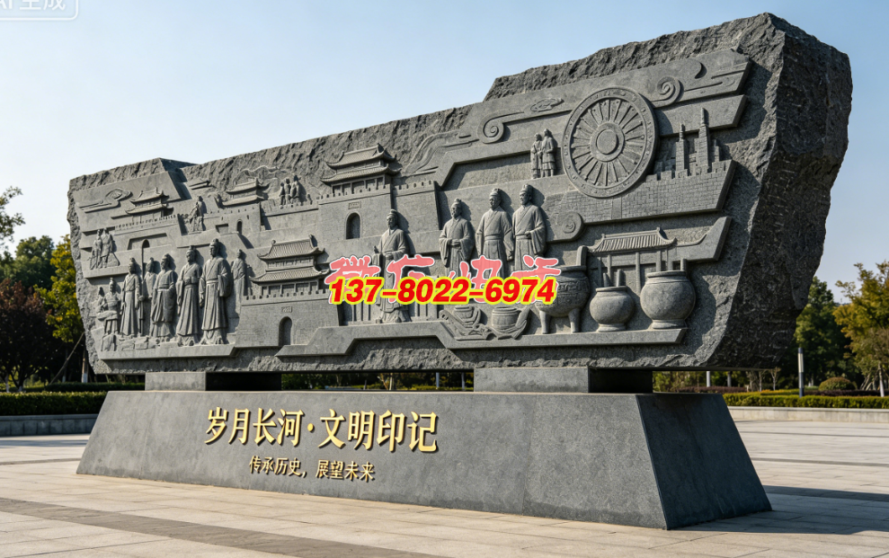 歲月長河?文明印記浮雕群雕